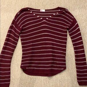 Red and white striped sweater